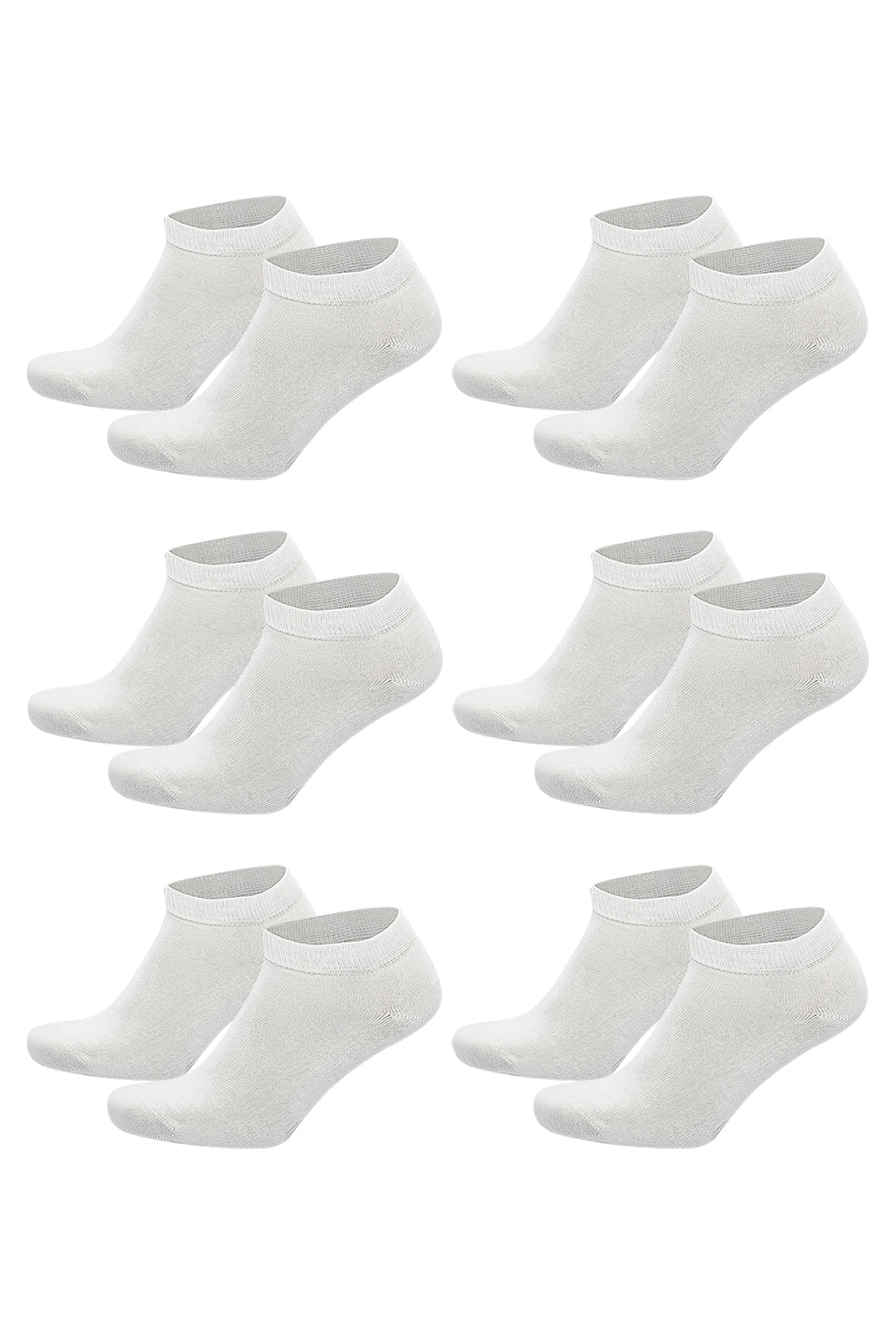 Sevilla Sneaker Socks, 6-pack White