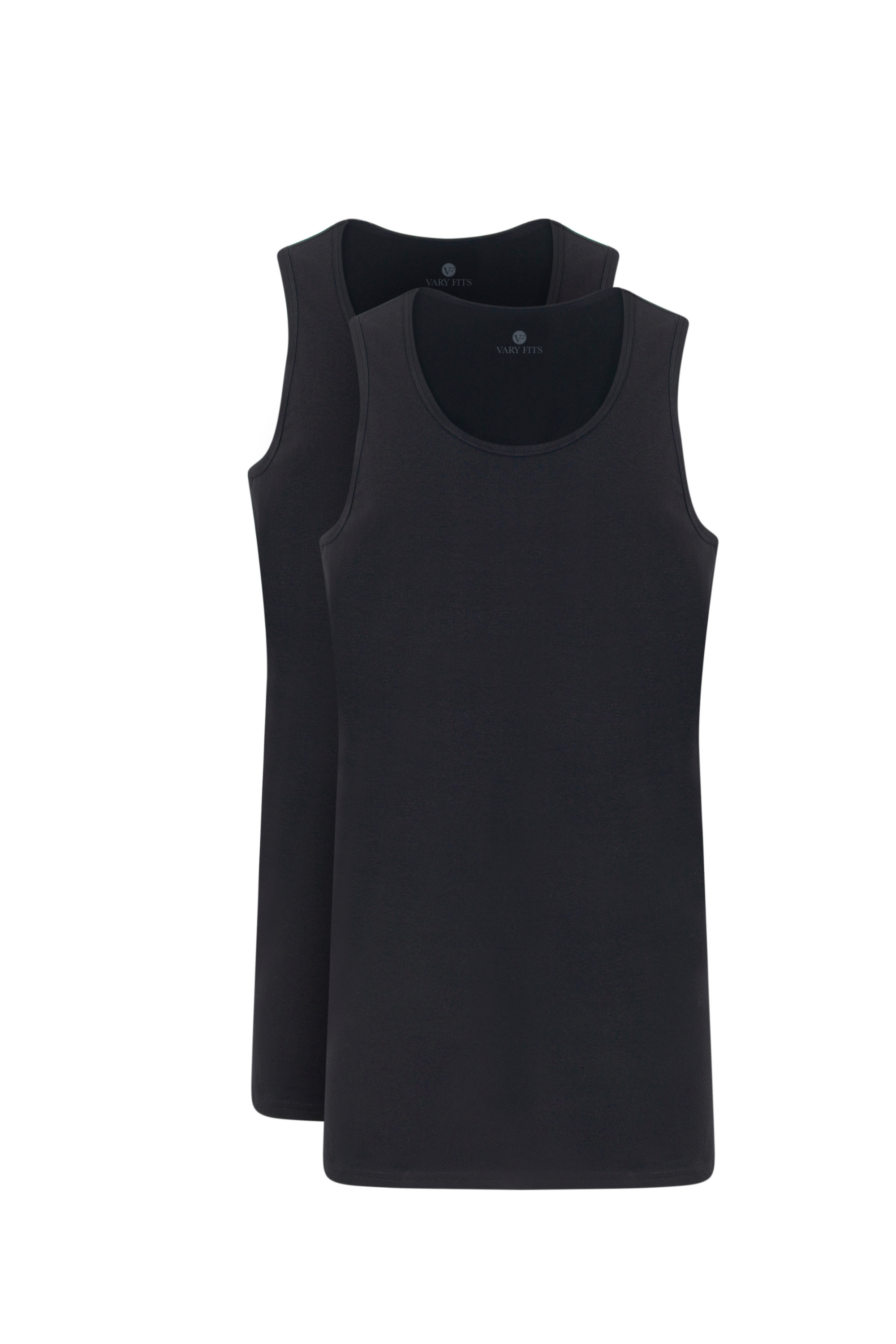 singlet slim long fit undershirt black