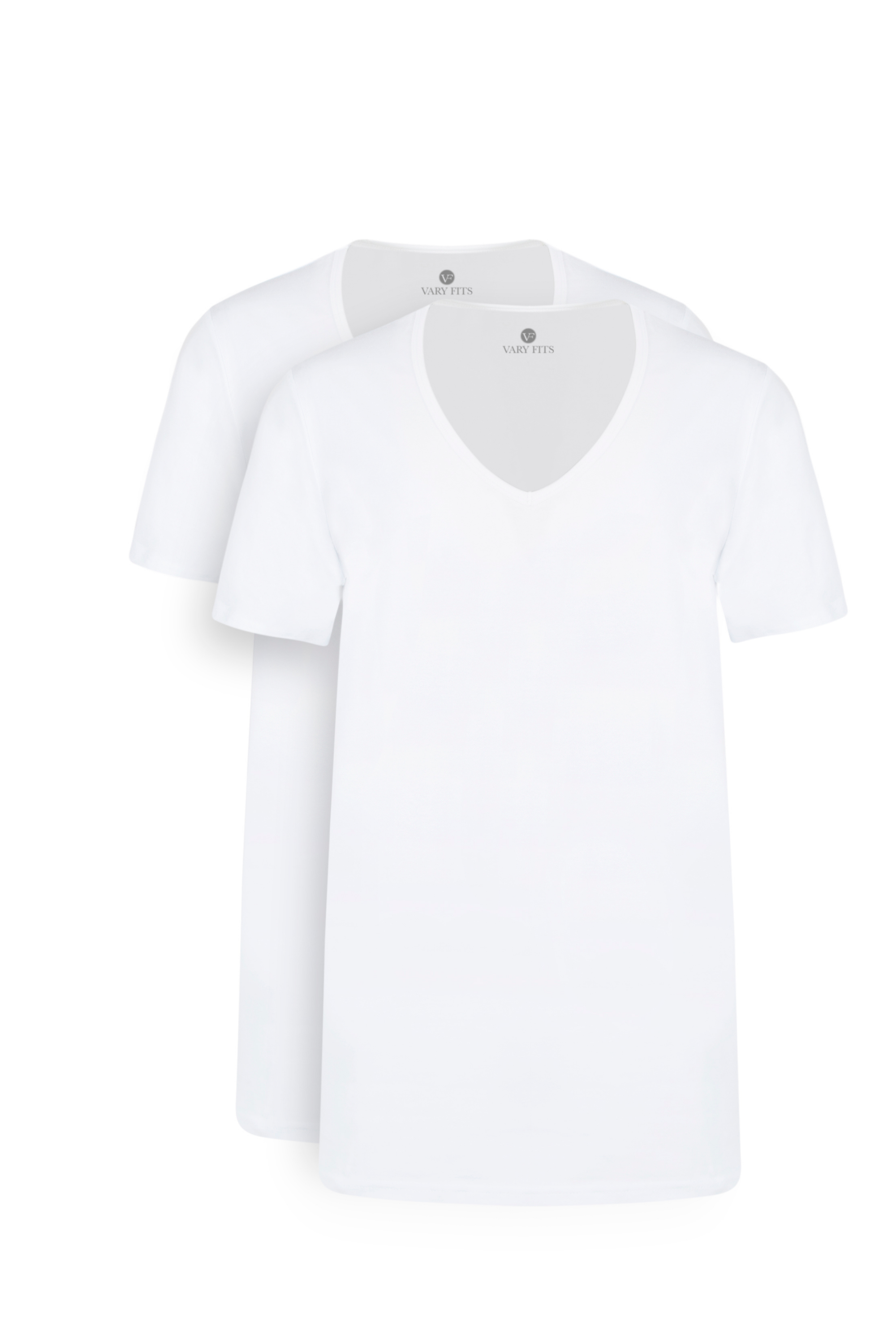 v neck slim fit long t-shirt white