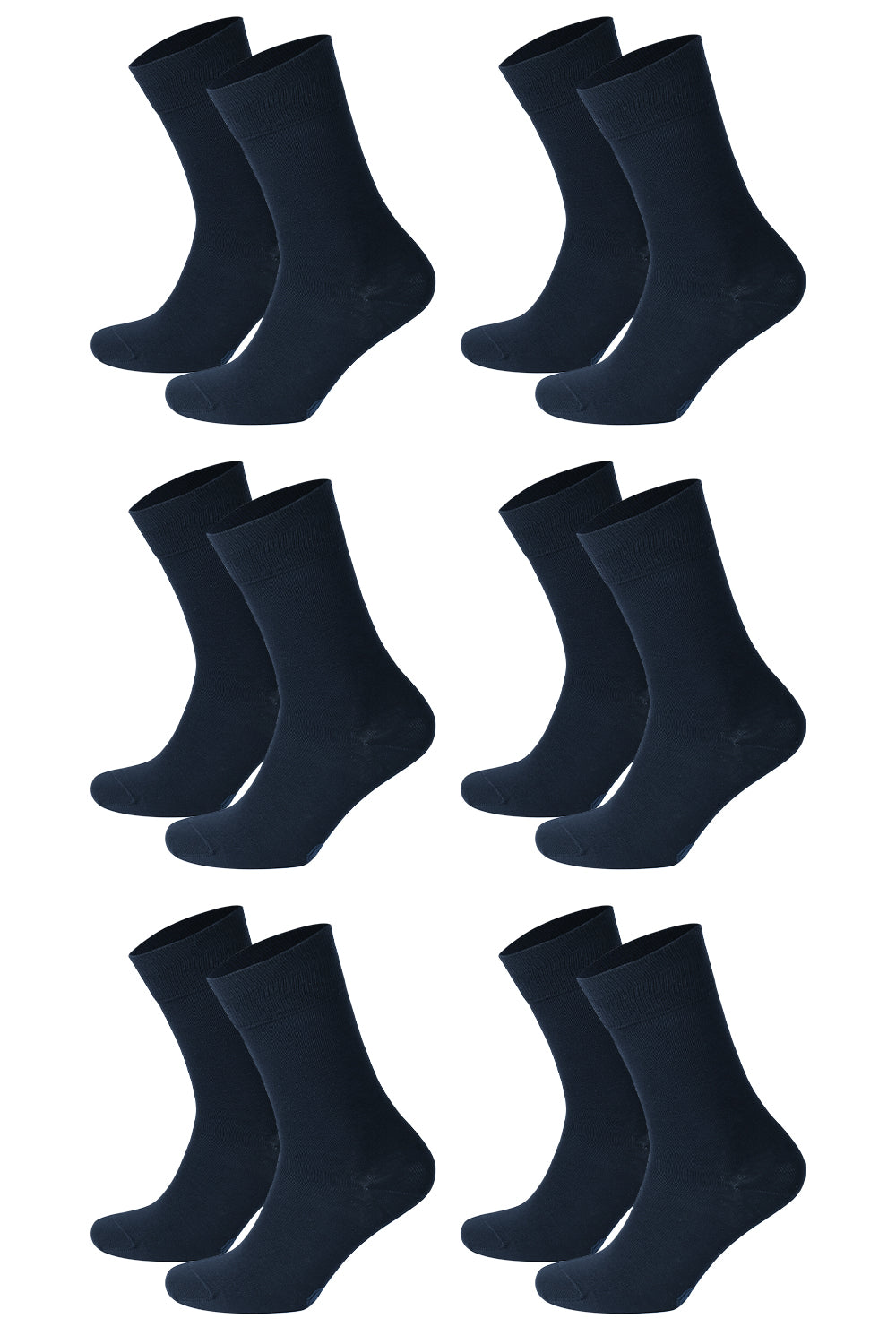 Porto nahtlose Socken, 6er-Pack Marineblau