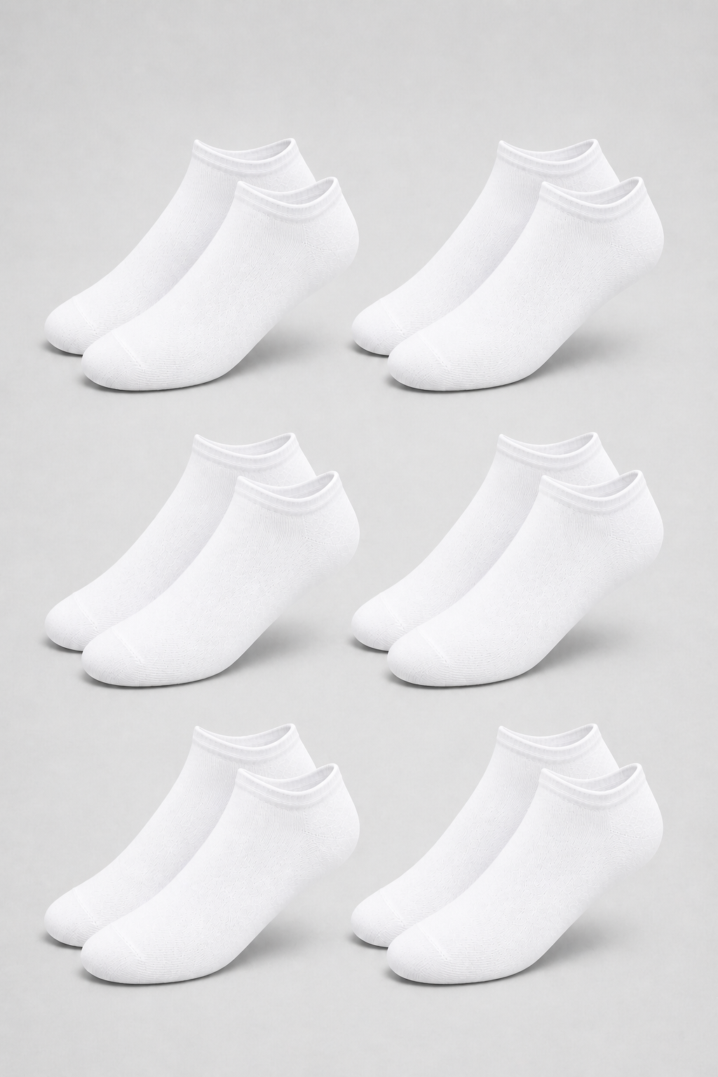 Sevilla Sneaker Socks, 6-pack White