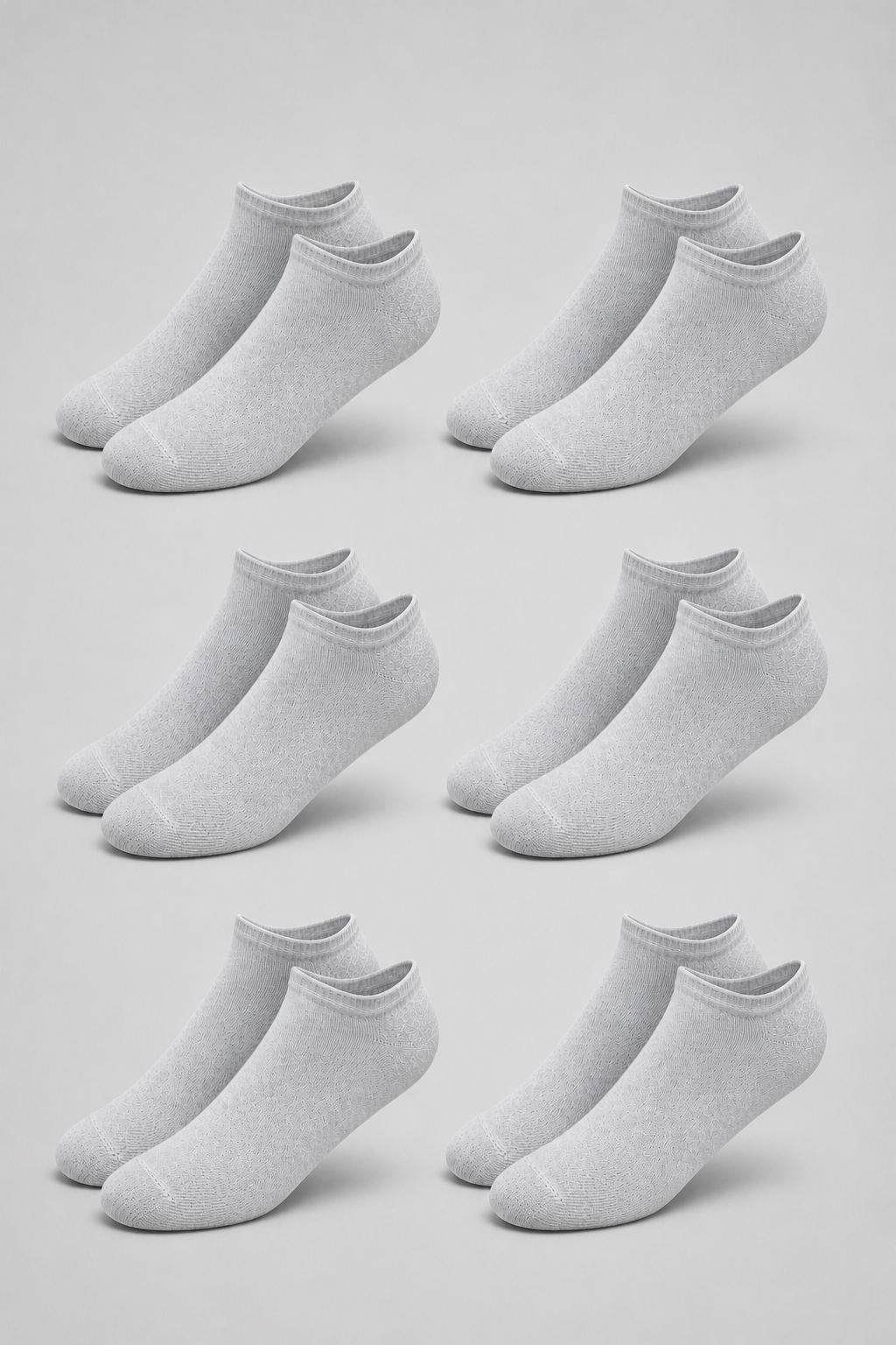 Sevilla Sneaker Socken, 6er-Pack Hellgrau Melange