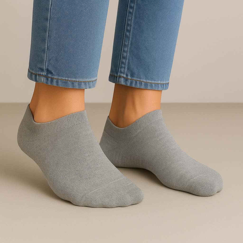 Sevilla Sneaker Socken, 6er-Pack Hellgrau Melange