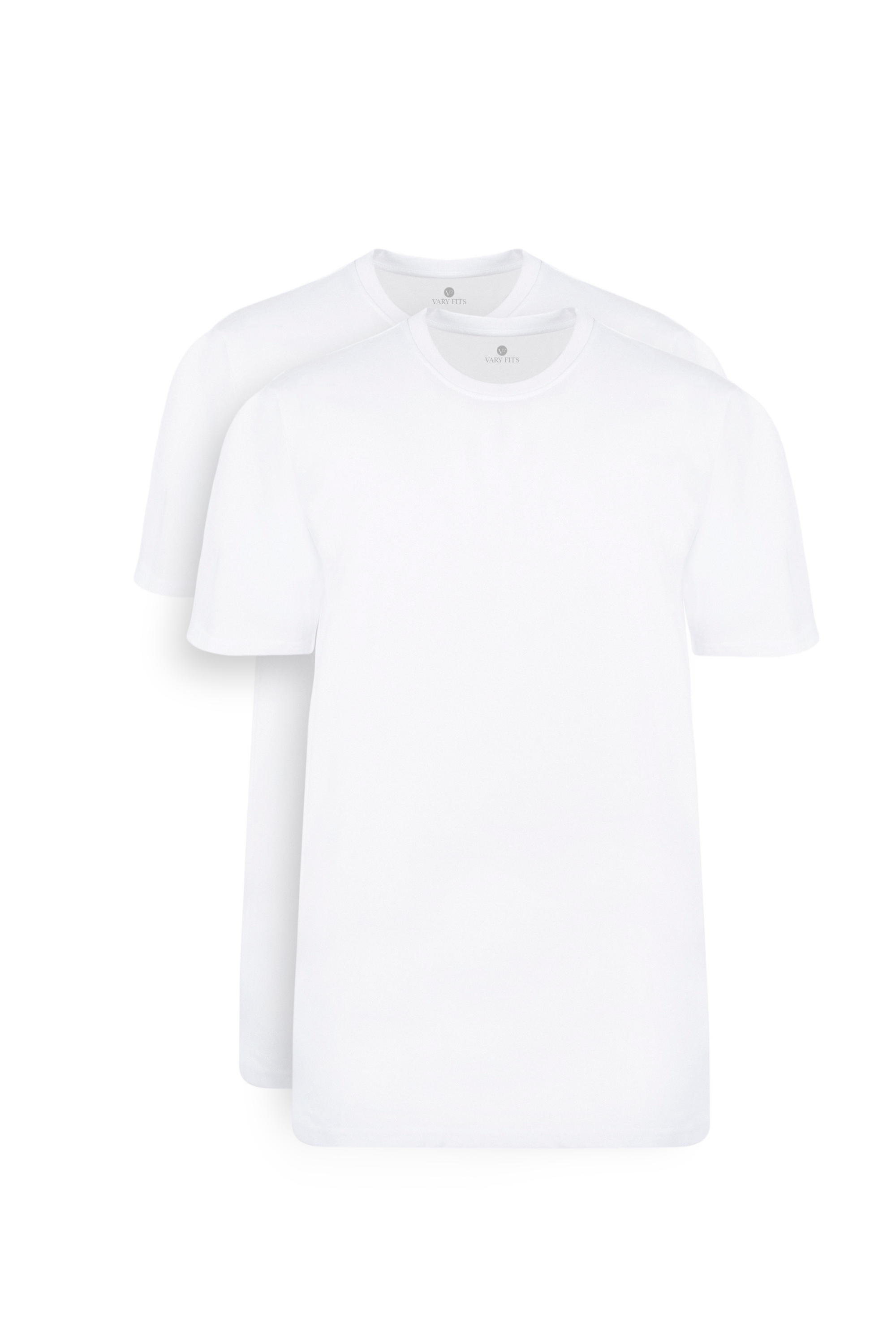 round neck regular fit long t-shirt white